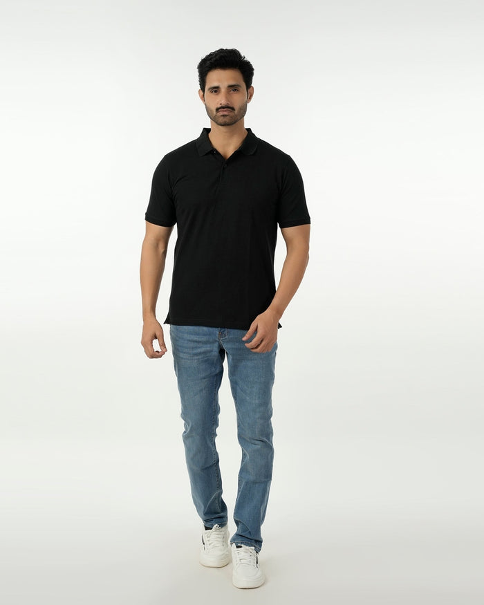 Eminent Men's Basic Polo T-Shirt - Black, Men's T-Shirts & Polos, Eminent, Chase Value