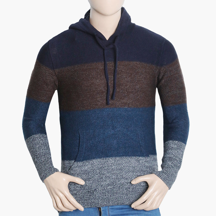 Men's Hooded Sweater - Blue, Men's Sweater & Sweat Shirts, Chase Value, Chase Value