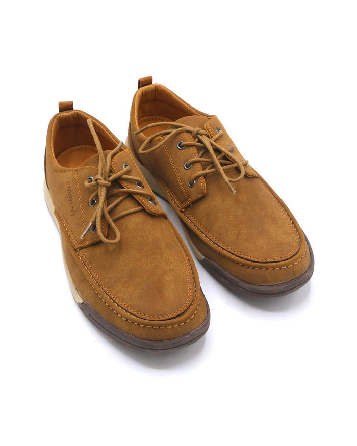 Eminent Square Toe - Lace-Ups -Comfort Insole Casual Shoes - Brown, Men's Casual Shoes, Eminent, Chase Value