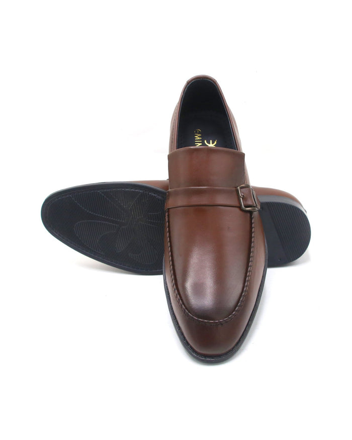 Eminent Comfortable Slip-On Leather Moccasins  - Mustard, Men's Formal Shoes, Eminent, Chase Value