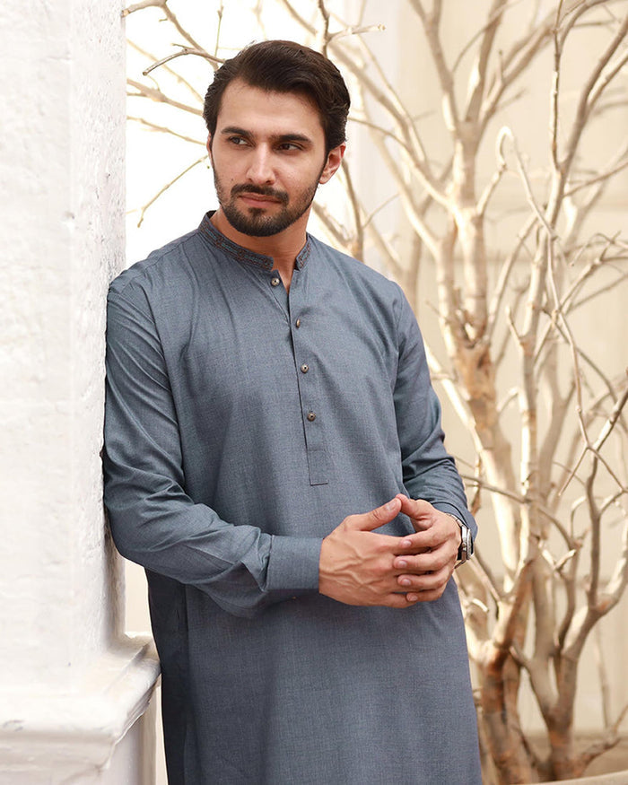 Eminent Men's Stitched Kurta Shalwar Suit - Indigo, Men's Shalwar Kameez, Eminent, Chase Value
