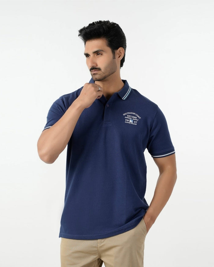 Eminent Men's Polo Half Sleeves T-Shirt - Navy Blue, Men's T-Shirts & Polos, Eminent, Chase Value