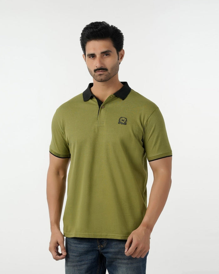 Eminent Men's Polo Half Sleeves T-Shirt - Olive Green, Men's T-Shirts & Polos, Eminent, Chase Value
