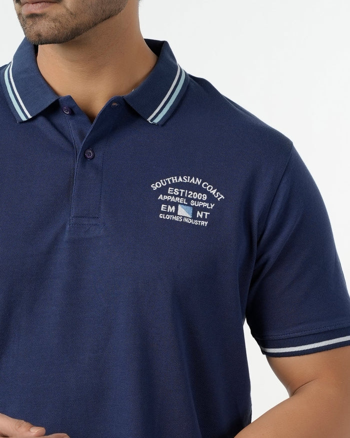 Eminent Men's Polo Half Sleeves T-Shirt - Navy Blue, Men's T-Shirts & Polos, Eminent, Chase Value