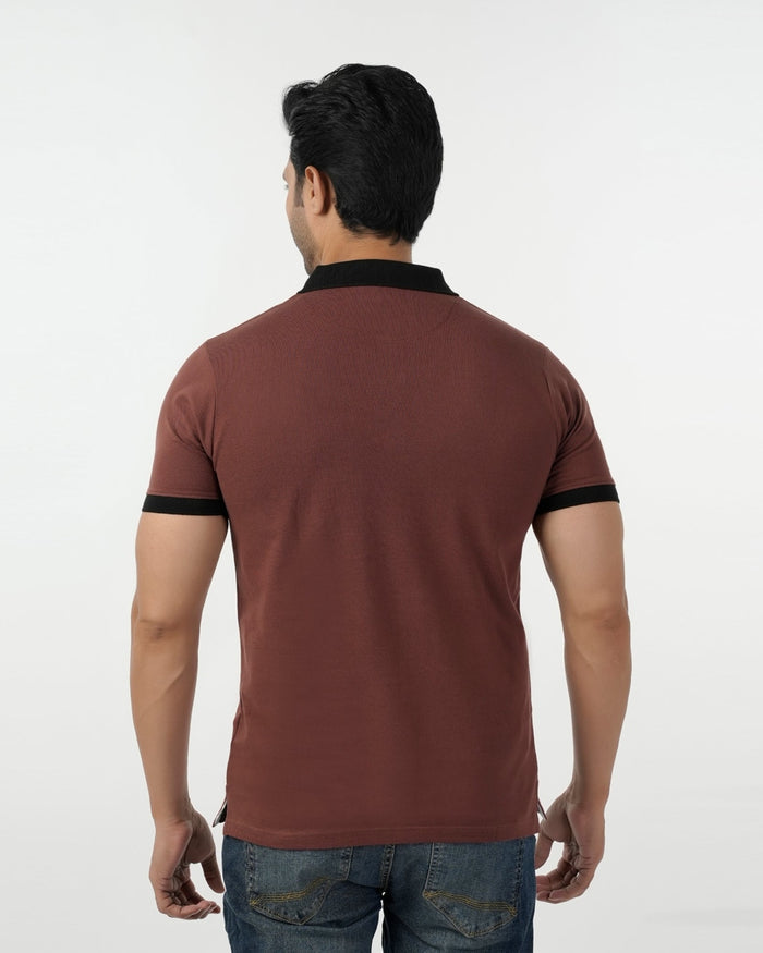 Eminent Men's Polo Half Sleeves T-Shirt - Chocolate Brown, Men's T-Shirts & Polos, Eminent, Chase Value