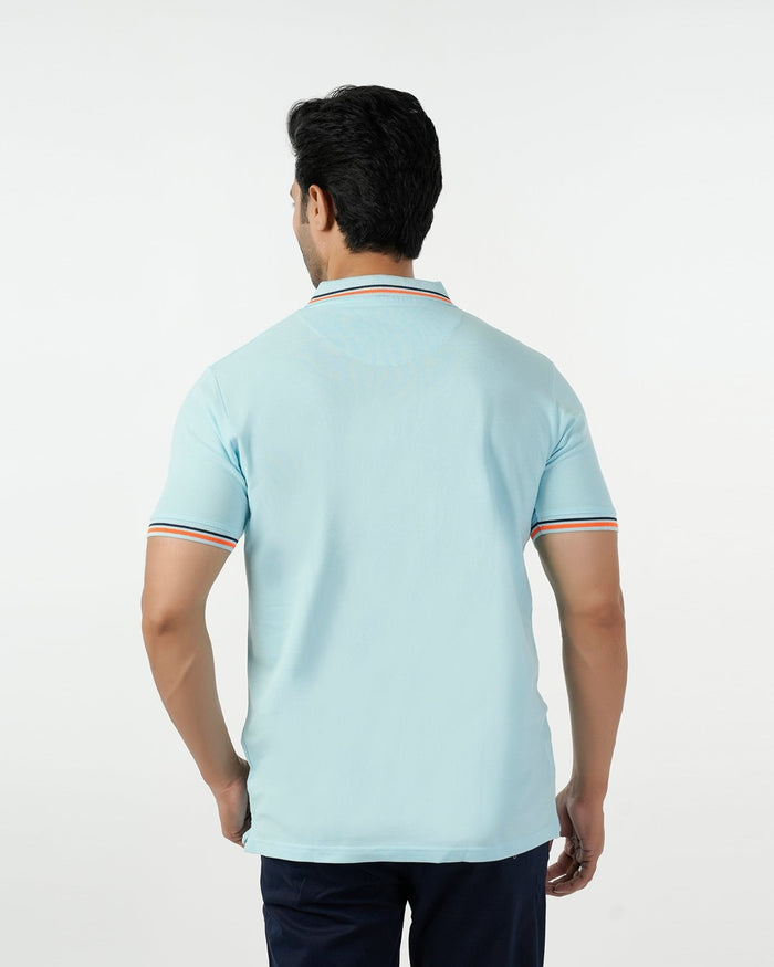 Eminent Men's Half Sleeves Polo T-Shirt - Sky Blue, Men's T-Shirts & Polos, Eminent, Chase Value
