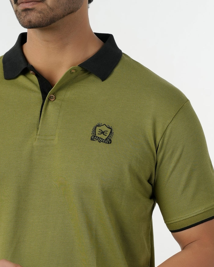 Eminent Men's Polo Half Sleeves T-Shirt - Olive Green, Men's T-Shirts & Polos, Eminent, Chase Value