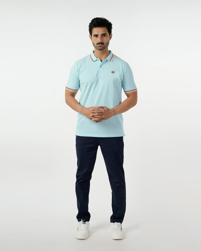 Eminent Men's Half Sleeves Polo T-Shirt - Sky Blue, Men's T-Shirts & Polos, Eminent, Chase Value