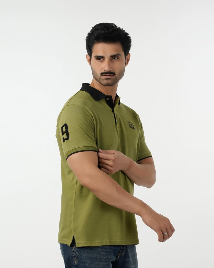 Eminent Men's Polo Half Sleeves T-Shirt - Olive Green, Men's T-Shirts & Polos, Eminent, Chase Value