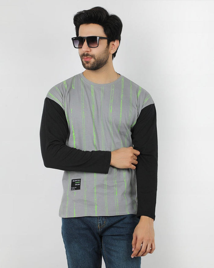 Eminent Men's Round Neck Full Sleeves T-Shirt - Frost Grey, Men's T-Shirts & Polos, Eminent, Chase Value
