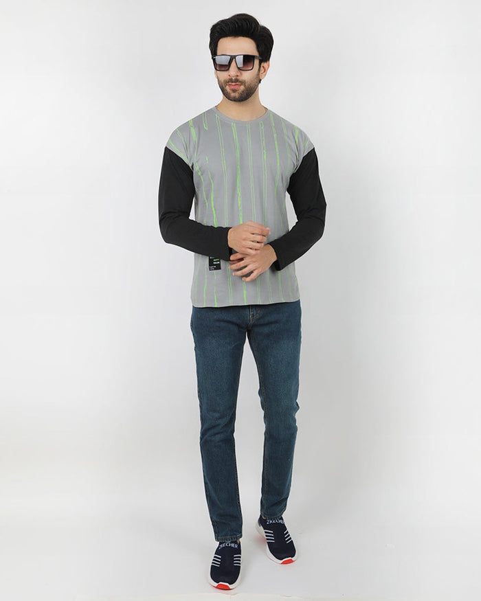 Eminent Men's Round Neck Full Sleeves T-Shirt - Frost Grey, Men's T-Shirts & Polos, Eminent, Chase Value