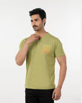 Eminent Men's Round Neck Half Sleeves Printed T-Shirt - Spinach Green, Men's T-Shirts & Polos, Eminent, Chase Value