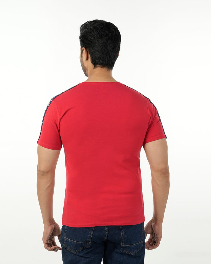 Eminent Men's Round Neck Half Sleeves Printed T-Shirt - Red, Men's T-Shirts & Polos, Eminent, Chase Value