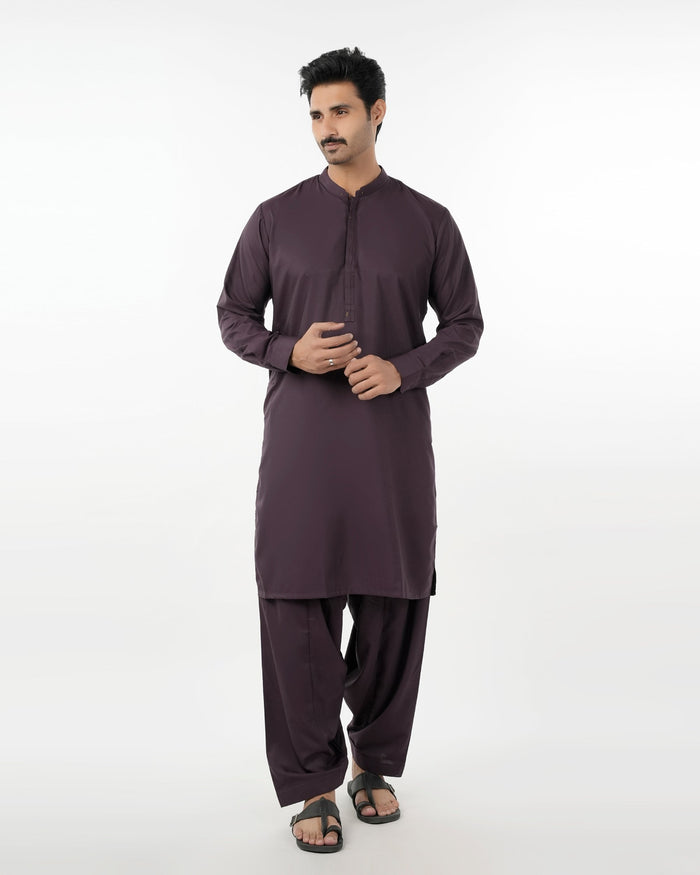 Eminent Men's Stitched Shalwar Suit - Burgundy, Men's Shalwar Kameez, Eminent, Chase Value