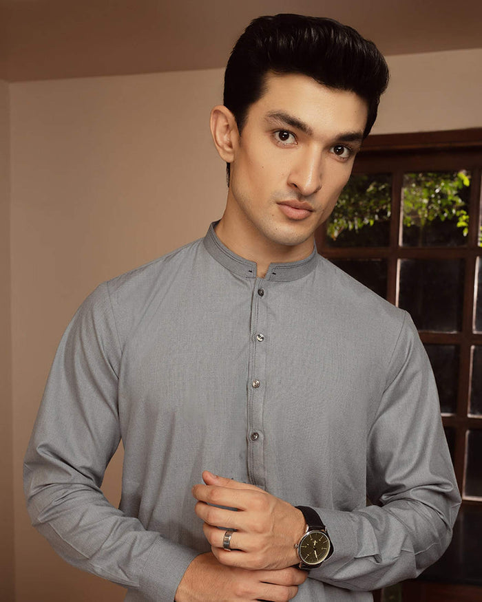 Eminent Men's Trim Fit Shalwar Suit - Denim Blue, Men's Shalwar Kameez, Eminent, Chase Value