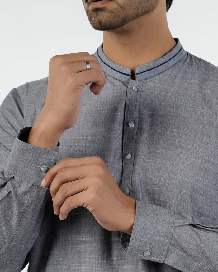 Eminent Men's Kurta Shalwar Suit - Grey, Men's Shalwar Kameez, Eminent, Chase Value