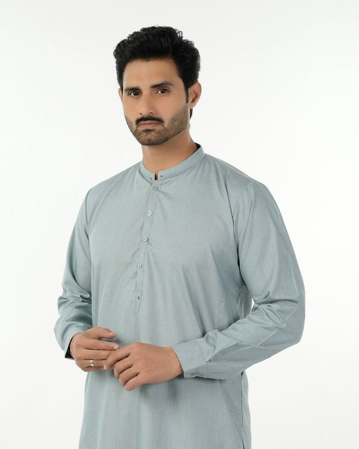 Eminent Men's Trim Fit Shalwar Suit - Aqua, Men's Shalwar Kameez, Eminent, Chase Value