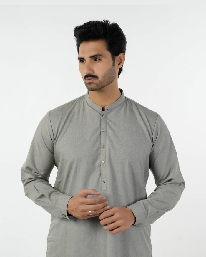Eminent Men's Trim Fit Shalwar Suit - Ash Grey, Men's Shalwar Kameez, Eminent, Chase Value