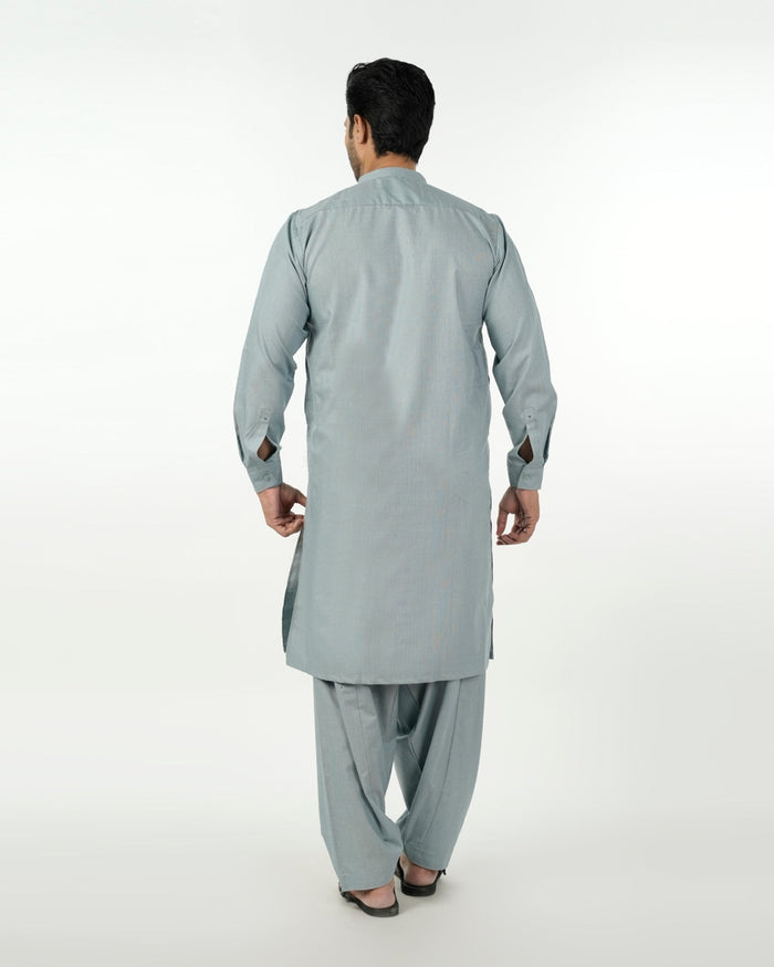 Eminent Men's Trim Fit Shalwar Suit - Aqua, Men's Shalwar Kameez, Eminent, Chase Value