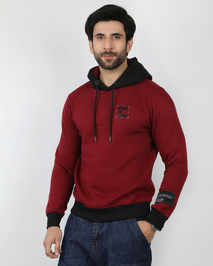 Eminent Men's Full Sleeves Sweat Shirt - Maroon, Men's Jackets & Hoodies, Eminent, Chase Value