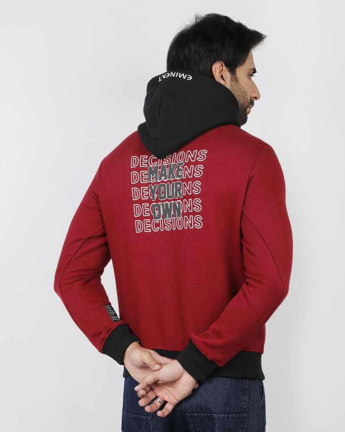 Eminent Men's Full Sleeves Sweat Shirt - Maroon, Men's Jackets & Hoodies, Eminent, Chase Value