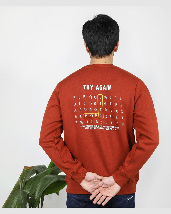 Eminent Men's Full Sleeves Sweat Shirt - Rust, Men's Sweater & Sweat Shirts, Eminent, Chase Value