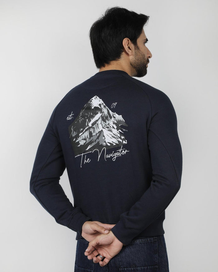 Eminent Men's Full Sleeves Sweat Shirt - Navy Blue, Men's Sweater & Sweat Shirts, Eminent, Chase Value