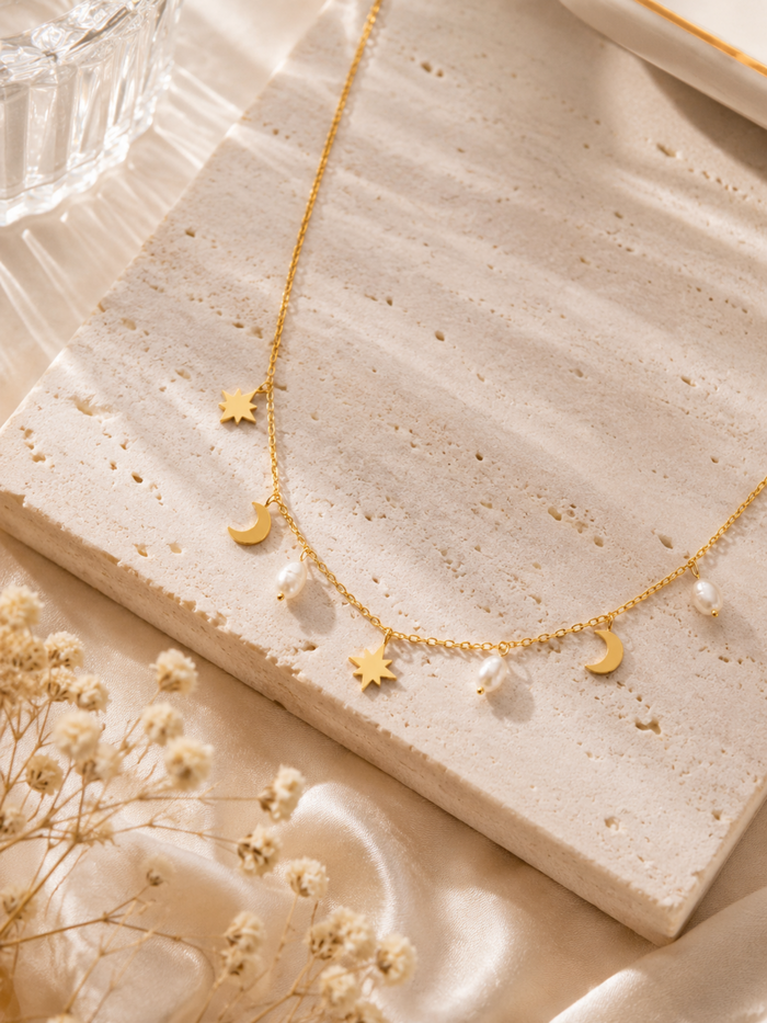 Midnight Bloom Necklace – view 3 – Pabeena