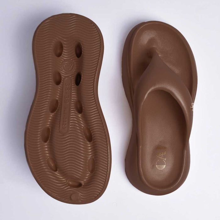 Mocha Mousse Thong Slides