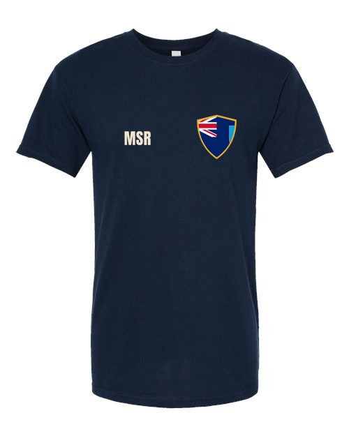 Montserrat Soccer Tee — Retro National Crest | NYC Factory