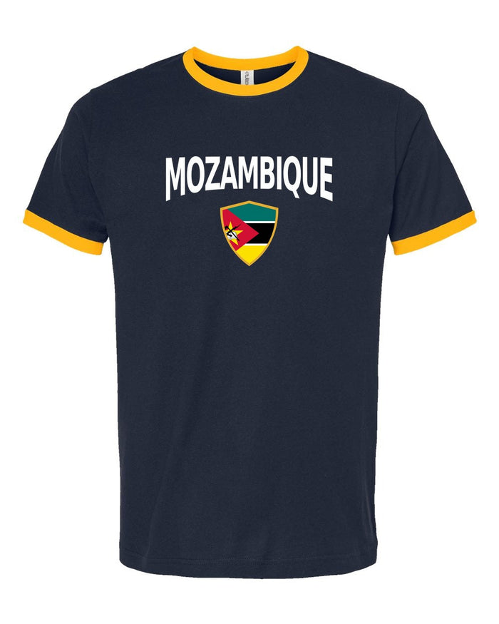 Mozambique Arched Crest Soccer Ringer Tee — NYC Factory