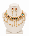 Navsundar Multigem Heritage Necklace Set – Traditional Bridal Jewellery – Pabeena