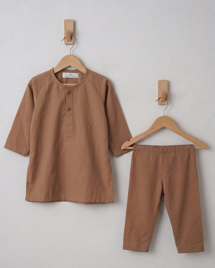 Newborn Boys Embroidered Cotton Kurta Shalwar