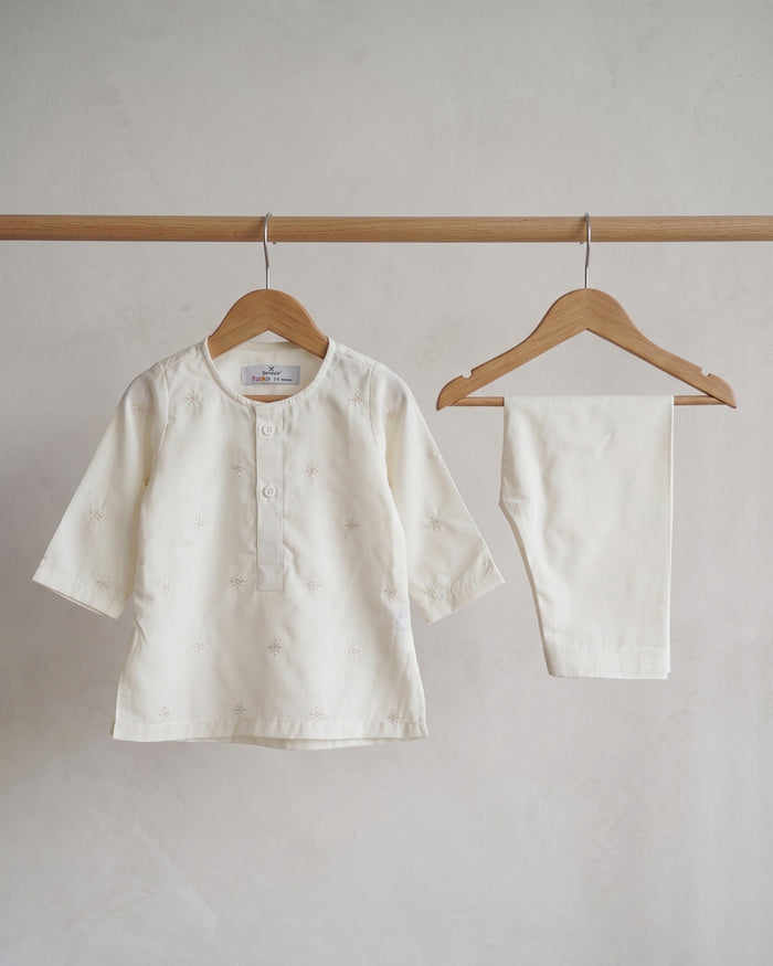 Newborn Boys Embroidered Cotton Kurta Shalwar
