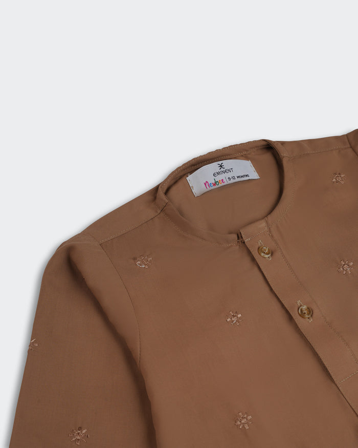 Newborn Boys Embroidered Cotton Kurta Shalwar