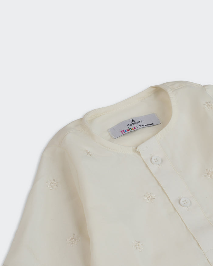 Newborn Boys Embroidered Cotton Kurta Shalwar