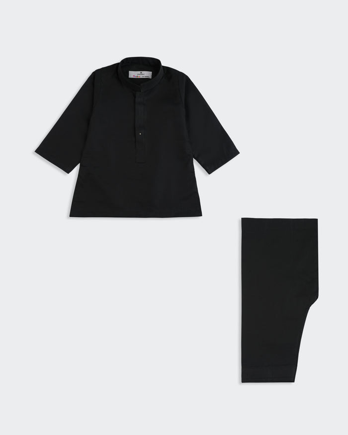 Newborn Boys Plain Cotton Kurta Shalwar