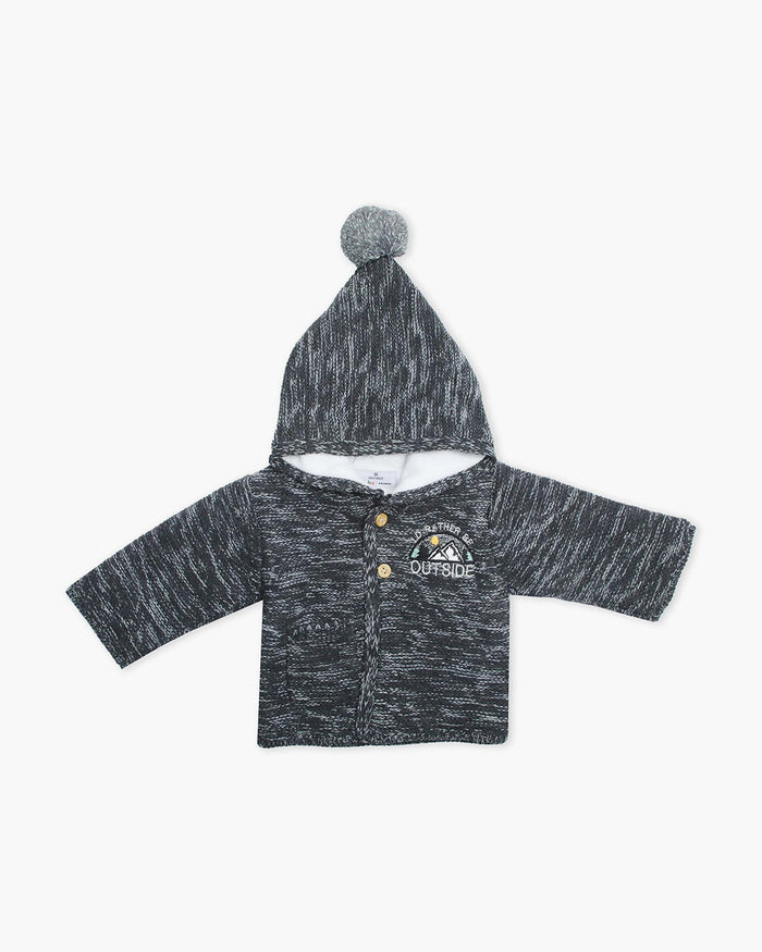 Newborn Boys Sweater - Charcoal, Newborn Boys Winterwear, Chase Value, Chase Value