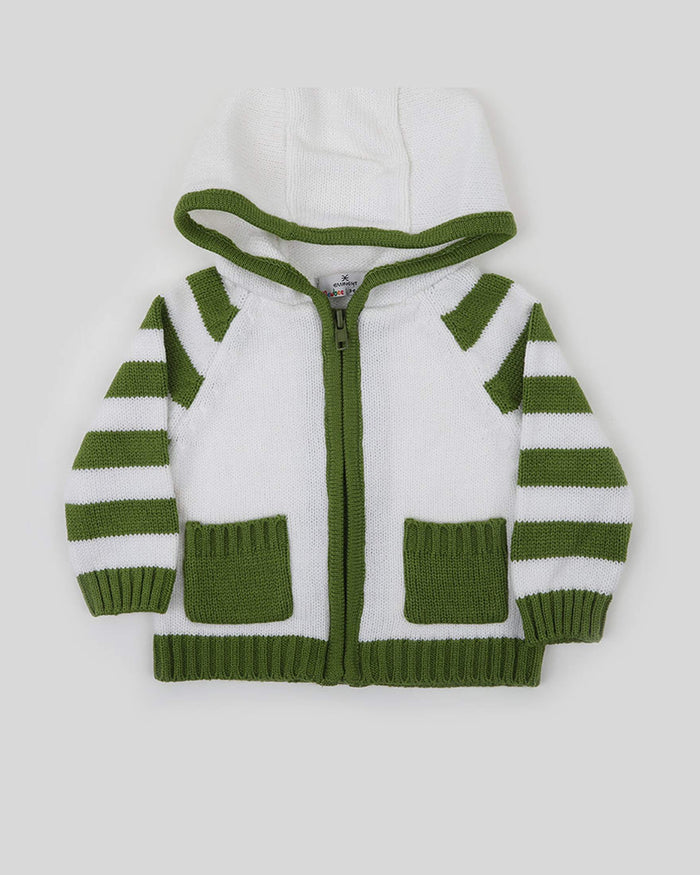 Eminent Newborn Boys Sweater - Green & White, Newborn Boys Winterwear, Eminent, Chase Value