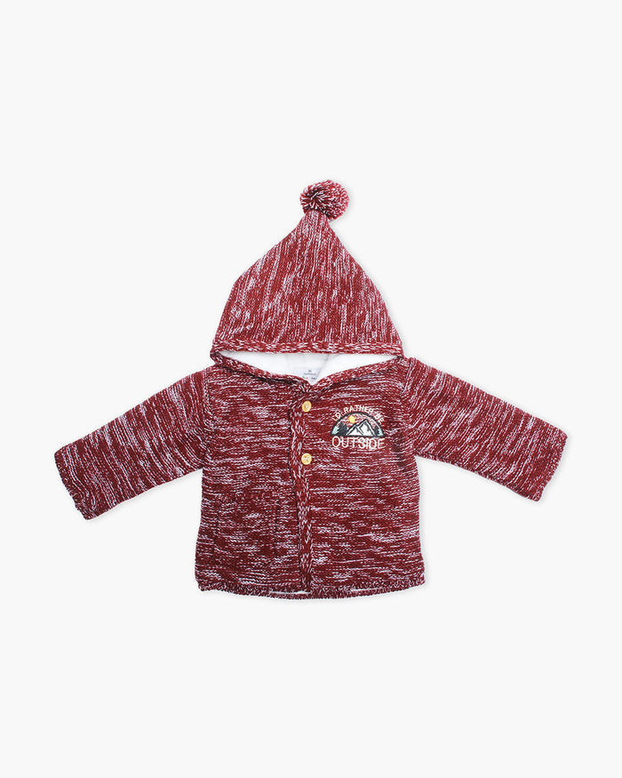 Newborn Boys Sweater - Maroon, Newborn Boys Winterwear, Chase Value, Chase Value