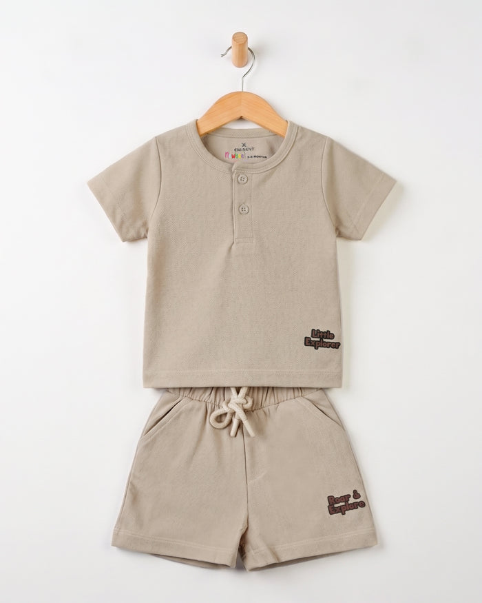 Newborn Boys Textured Co-Ord Set