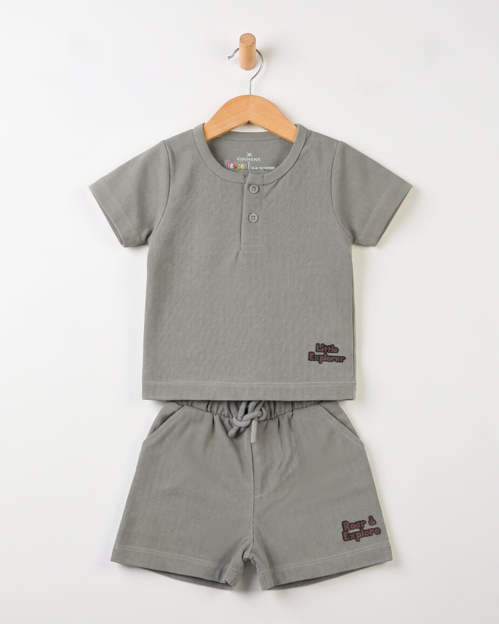Newborn Boys Textured Co-Ord Set