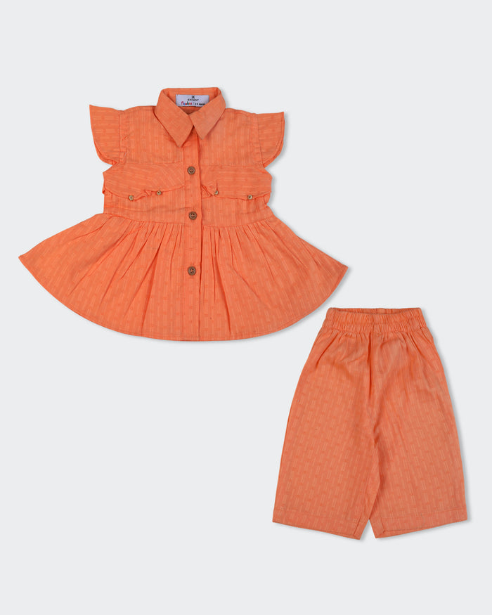 Newborn Girls Embroidered Cambric Co-Ord Set