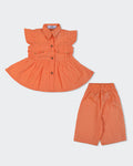 Newborn Girls Embroidered Cambric Co-Ord Set