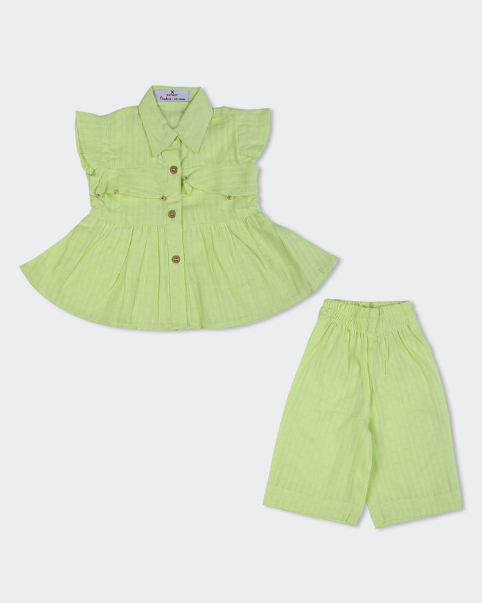 Newborn Girls Embroidered Cambric Co-Ord Set
