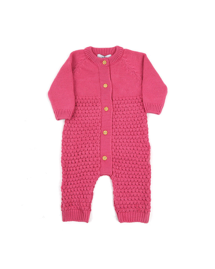 Eminent Newborn Girls Full Sleeves Romper - Dark Pink, Newborn Girls Rompers, Eminent, Chase Value