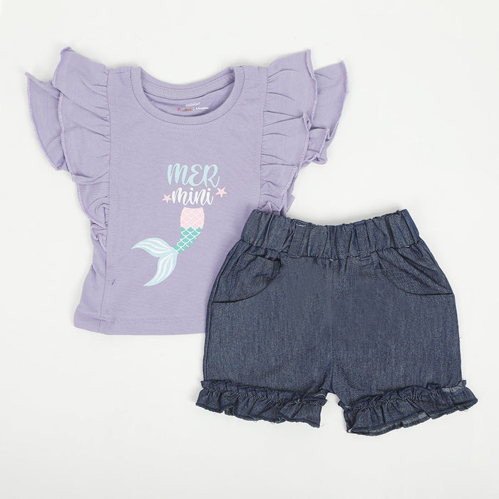 Eminent Newborn Girls Half Sleeves Suit - Light Purple, Newborn Girls Sets & Suits, Eminent, Chase Value