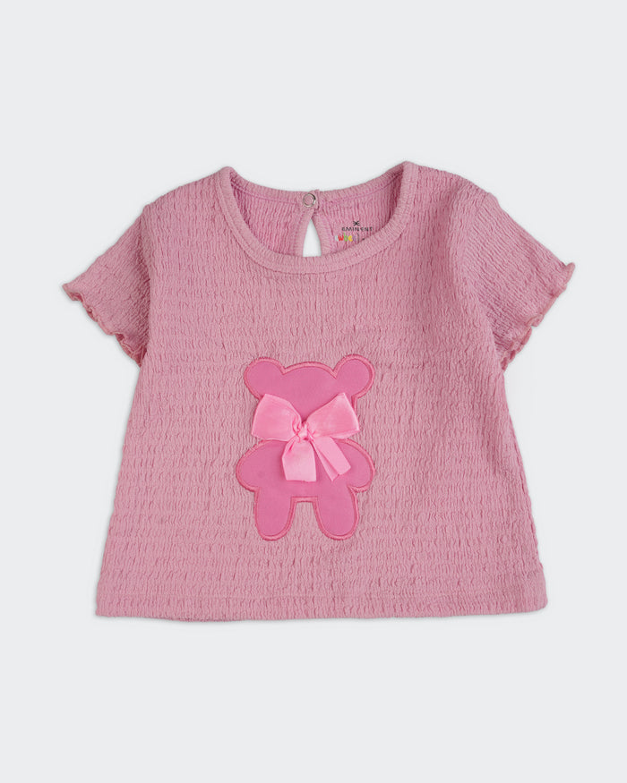 Newborn Girls Textured Co-ord Set