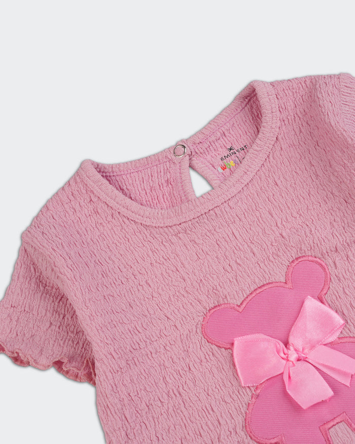 Newborn Girls Textured Co-ord Set
