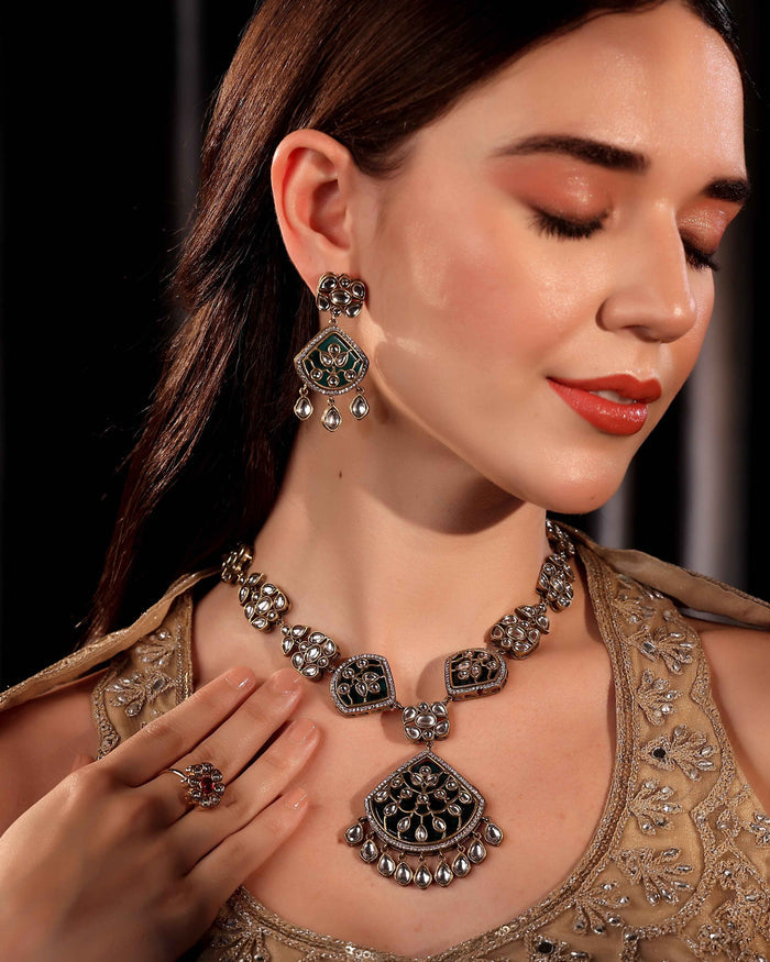 Noir Bloom Moissanite Heritage Set